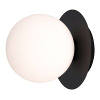 Wandleuchte Kugel Schwarz Wei&szlig; &Oslash; 15 cm G9...