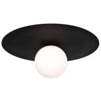 Deckenlampe Kugelschirm Glas Metall rund D: 45 cm G9
