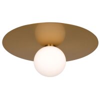 Deckenlampe rund D: 45 cm in Messing Weiß Retro G9...