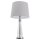 Beistelllampe Glas Metall Stoff E27 Silber Grau 62 cm