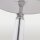 Beistelllampe Glas Metall Stoff E27 Silber Grau 62 cm