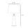 Beistelllampe Glas Metall Stoff E27 Silber Grau 62 cm