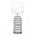 Tischlampe Keramik Stoff 61 cm hoch in Weiß Messing E27