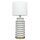 Tischlampe Keramik Stoff 61 cm hoch in Weiß Messing E27