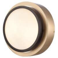 Wandlampe rund &Oslash; 25 cm Alabaster Messing blendarm...