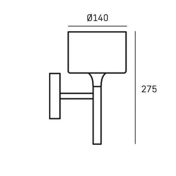 Wandleuchte Metall Glas G9 27,5 cm hoch in Silber