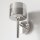 Wandleuchte Metall Glas G9 27,5 cm hoch in Silber