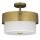 Deckenlampe Metall Glas E27 Ø 40 cm rund in Messing Weiß