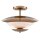 Deckenlampe rund Ø 46 cm in Messing Weiß 3x E14