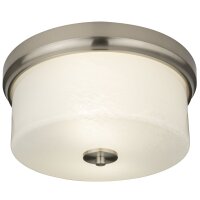 Deckenlampe rund &Oslash; 30 cm rund Nickel Wei&szlig; 2x...