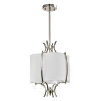 Pendelleuchte Stoff Metall E14 Ø 32 cm in Nickel...