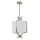 Pendelleuchte Stoff Metall E14 Ø 32 cm in Nickel Weiß