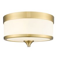 Deckenlampe rund D: 35 cm in Messing Weiß 3x E27...