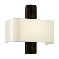 Wandleuchte Up Down Marmor Stoff H: 26 cm Schwarz...