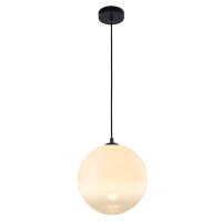 Hängelampe Kugelschirm Ø 25 cm Metall Glas G9...