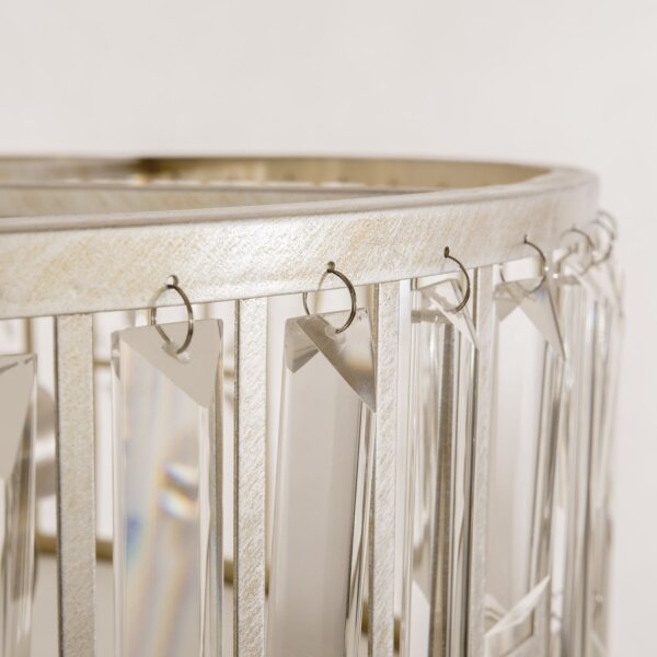 Pendelleuchte rund D: 55 cm 5x E27 Kristall Metall