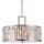 Pendelleuchte rund D: 55 cm 5x E27 Kristall Metall