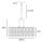 Pendelleuchte rund D: 55 cm 5x E27 Kristall Metall