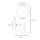Wandlampe Glas Marmor Metall H: 34 cm E14 Schwarz Weiß