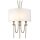 Wandlampe Metall Stoff H: 60cm in Gold Weiß 3x E14