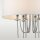 Hängelampe rund D: 70 cm Nickel Weiß E14 Metall Stoff