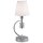 Nachttischlampe Chrom Weiß 38,5 cm Stoff Metall E14