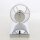 Wandleuchte klein H: 24 cm Chrom Weiß E14 Stoffschirm