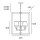 Pendelleuchte Stoff Metall E14 B: 43,5 cm H: max. 172 cm