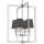 Pendelleuchte Chrom Schwarz B: 43 cm Metall Stoff 4x E14