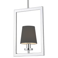 Pendelleuchte Metall Stoff B: 25cm H: max. 149cm Chrom...