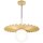 Pendelleuchte rund D: 40 cm Metall Glas G9 in Gold Weiß