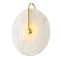 Wandlampe Alabaster Metall 39 cm hoch in Messing...