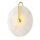 Wandlampe Alabaster Metall 39 cm hoch in Messing Weiß E27