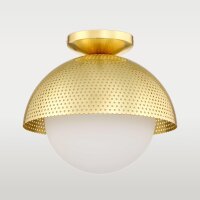 Deckenleuchte Glas Metall G9 rund Ø 28cm in...