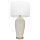 Beistelllampe Weiß Messing E27 Keramik Stoff 74 cm hoch