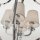 Hängelampe Chrom Weiß 46 cm breit Stoff Metall 4x E14