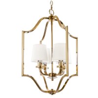 Hängelampe Metall Stoff 46 cm breit in Gold...