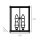 Wandlampe innen Metall Glas klein H: 23 cm Chrom 2x E14
