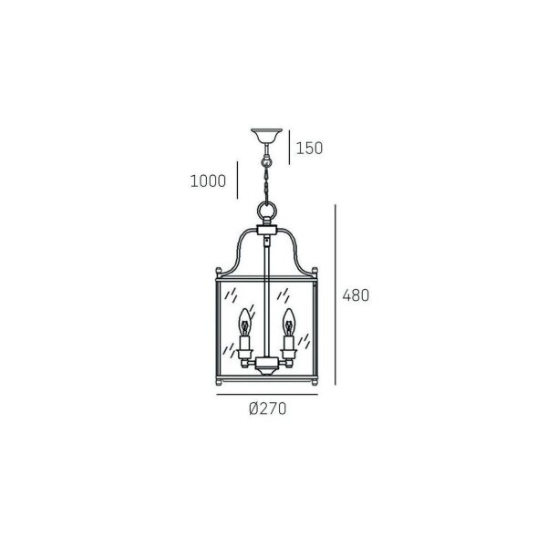 Pendelleuchte Chrom Ø 26 cm Metall Glas Ø 27 cm E14 4-flammig