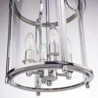 Pendelleuchte Chrom Ø 26 cm Metall Glas Ø...