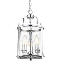 Pendelleuchte Chrom Ø 20 cm Vintage 3x E14 Glas...