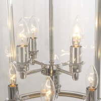 Hängelampe Metall Glas E14 B: 43 cm H: max. 1,95 m...