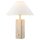 Beistelllampe 50 cm Travertin Metall Stoff E27