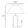 Beistelllampe 50 cm Travertin Metall Stoff E27