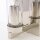 Wandleuchte Glas Metall klein H: 24 cm eckig in Nickel E14