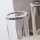 Wandleuchte Glas Metall klein H: 24 cm eckig in Nickel E14