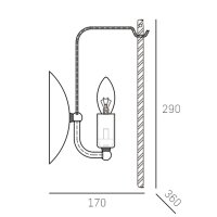 Wandlampe Metall Glas B: 36 cm 3x E14 Modern Design