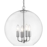 Hängelampe Glas Metall Ø 40 cm rund...