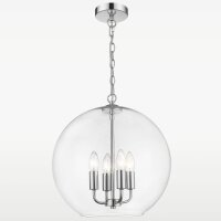 Hängelampe Glas Metall Ø 40 cm rund...