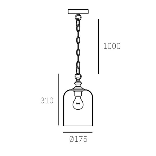 Hängeleuchte Glas Metall B: 17 cm H: max. 135 cm Chrom E27